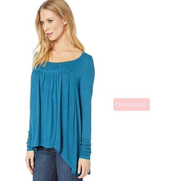 🆕️🏷 Free People We The Free Love Valley Tunic Top - Aquatic - XS - Picture 2 of 10